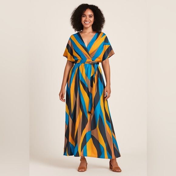 Dresses & Skirts - NWT Multicolor Maxi Dress PTP 23”-25” RW3